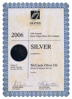 Olives South Australia 2006 Silver Medal